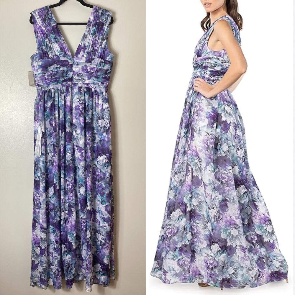 NWT JS COLLECTIONS DRESS GOWN MOTHER OF THE BRIDE FORMAL EVENING WEDDING GUEST - Picture 4 of 16